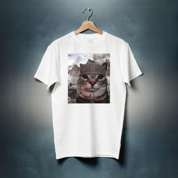 Thousand Yard Stare Cat Meme Shirt, 1000 Yard Stare Offensive Shirt - Picture 1 of 3